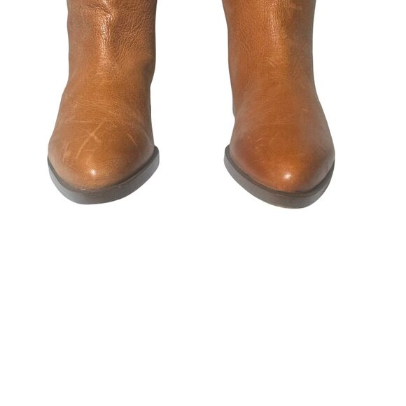 Franco Sarto Womens Daya Knee High Leather Riding Boots Zip Brown 6M Wide Calf - Picture 4 of 16